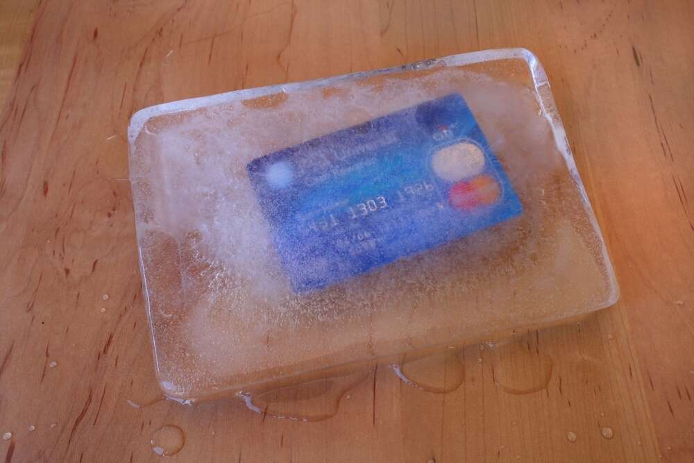 Credit Card in Ice