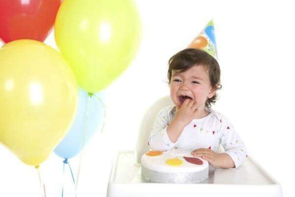 Baby crying in a birthday party