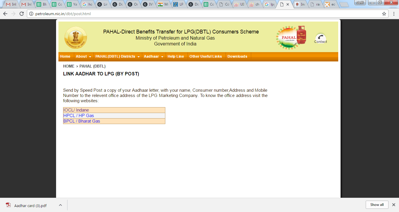 How to Link Your Aadhaar Card to Your LPG Connection